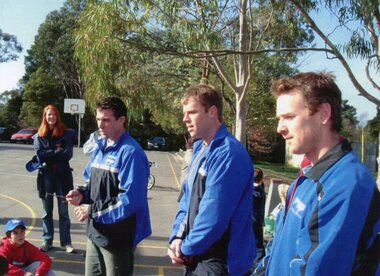 Photograph, North Melbourne footballers at POPS, Date unknown
