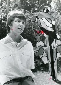 Photograph, Karen Cane, Lead-lighting (arts and craft) at POCH, Unknown date