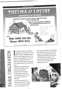 Magazine Article, Small article on Park Orchards history from Painter & Decorator magazine, Unknown year