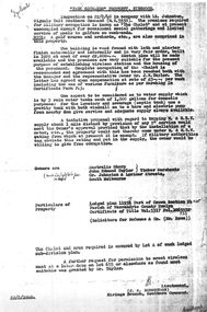 Photocopy, August 1940 inspection report by Army Signals Unit, of the Park Orchards Chalet and surrounding area, with view to hiring, 1940
