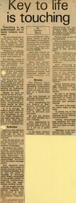 Newspaper, Massage classes at the Park Orchards Community House circa 1985
