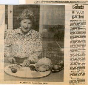 Photograph, Summer salads classes at the Park Orchards Community House, with instructor Jo Logan. Doncaster and Templestowe News 22 February 1989