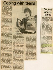 Newspaper, Teenager communication courses at Park Orchards Community House. Circa 1986