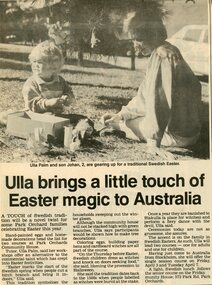 Newspaper, Swedish Easter classes at Park Orchards Community House with tutor Ella Palm. Doncaster and Templestowe News, 24 March 1987