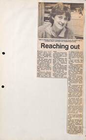Newspaper, The Park Orchards Community House (POCH) with Betty Cole. Circa 1983