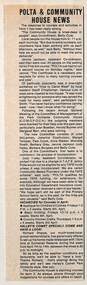 Newspaper, The Park Orchards Community House (POCH) courses with Betty Cole co-ordinator and Jennie Jackson. assistant co-ordinator. The Local Paper circa 1984