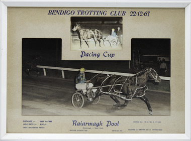 Photograph - Framed photo finish, Greg Matthews Photo, Raiarmagh Pool, 22 December 1967
