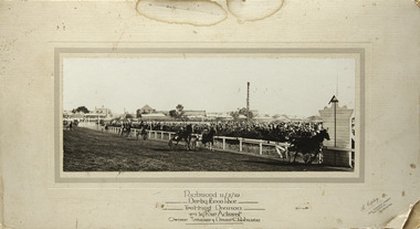 Photograph - Mounted photo finish, A. Copley, Fair Admiral Richmond 11/3/1929 - Victoria Derby, 11 March 1929