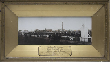 Photograph - Framed photo finish, Direct Home, Richmond  24/9/1928 - £ 500 Trotting Cup
