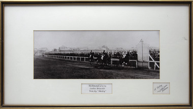Photograph - Framed photo finish, A. Copley, Akeley, winner, Richmond  Ladies Bracelet 3/11/1919, 3 November 1919