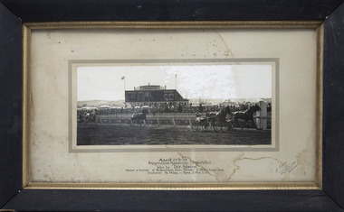 Photograph - Wooden framed photo finish, Fair Admiral, C Robertson