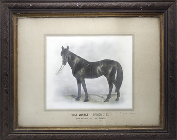Photograph - Framed photo, Vincent Kelly, First Voyage, Record 2.19 ½, Bon Voyage - Elsie Downs, c. 1925