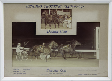 Photograph - Framed photo finish, Greg Matthews Photo, Lincoln Star, 22 February 1978