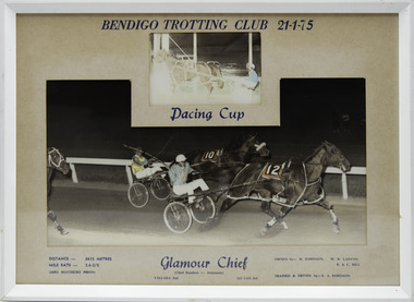 Photograph - Framed photo finish, Greg Matthews Photo, Glamour Chief, 21 January 1975