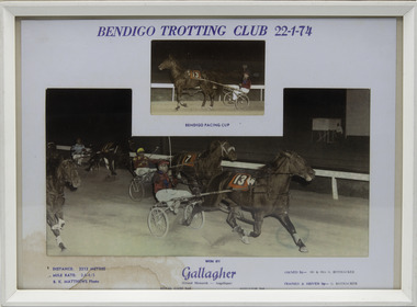 Photograph - Framed photo finish, BK Matthews Photo, Gallagher, 22 January 1974