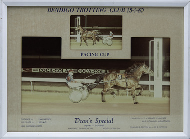 Photograph - Framed photo finish, Greg Matthews Photo, Dean's Special, 15 January 1980