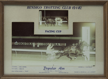 Photograph - Framed photo finish, Greg Matthews Photo, Popular Alm, 12 January 1982