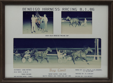 Photograph - Framed photo finish, Greg Matthews Photo, Bag Limit, 8 January 1986
