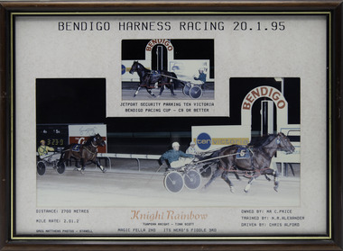 Photograph - Framed photo finish, Greg Matthews Photo, Knight Rainbow, 20 January 1995