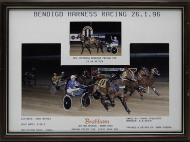 Photograph - Framed photo finish, Greg Matthews Photo, Brabham, 26 January 1996