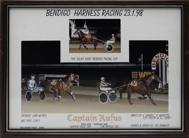 Photograph - Framed photo finish, Greg Matthews Photo, Captain Rufus, 23 January 1998