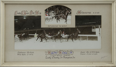 Photograph - Framed photo finish, Maori Miss, 4 May 1963