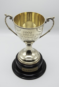 Memorabilia - Gold trophy, Mother Courage, 2002 Bendigo Pacing Cup