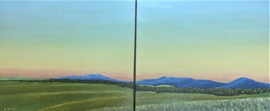 painting, The Pyrenees from Old Shirley Road by Frank Kunz, 2016