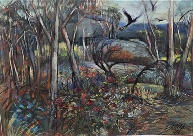 painting, Helen Leach, Cockatoos Langi Ghiran by Helen Leach, 2006