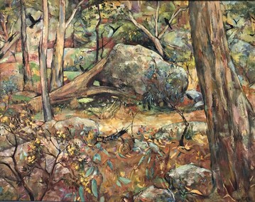 drawing, Helen Leach, Cockies at Langi Ghiran by Helen Leach, 1999