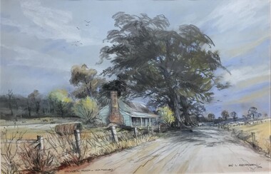 painting, Ian L Anderson, School Road, Waterloo by Ian L Anderson, 1995