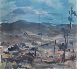 painting, Melville Robinson, Pyrenees Landscape by Melville Robinson, 1998