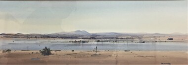 painting, Afternoon Lake Goldsmith by John Burrack, 1884