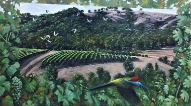 painting, Philip Adams, Rosella and Vines by Philip Adams, 2000