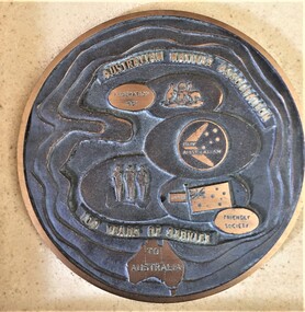 Plaque, Australian Natives Association, 2001
