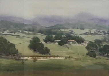 Painting, Marion Chapple, Pyrenees Landscape by Marien Chapple