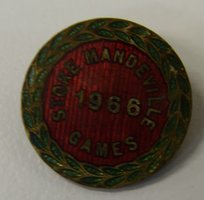 Lapel pin, Lapel pin from 1966 Stoke-Mandeville Games in israel