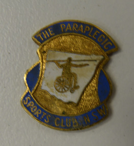 Lapel pin, The Paraplegic Sports Club NSW lapel pin, unknown