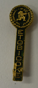 Lapel pin, The Corporation of the Borough of Etobicoke, 1975