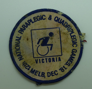 Patch, Victorian team patch for 12th National Paraplegic & Quadriplegic Games, Melbourne 1981