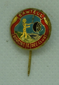 Lapel pin, Perfection Sydney, Sawtell Bowling and Recreation Club pin