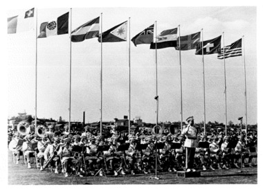 Photograph, Photo from opening ceremony of 1964 Tokyo Paralympic Games, mid 1960s