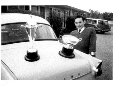 Photo, Photo of Bruno Moretti with trophies, 1960s