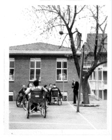Photograph, Photograph of wheelchair basketball, Austin Hospital, 1960s, 1960s
