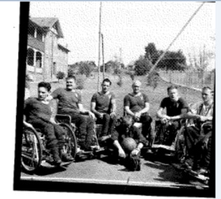 Photo, Photo of wheelchair basketballers, 1960