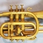 Cornet, brass, cased. Linton Brass Band