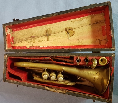 Cornet,  Owned and Used by W H Nicholls,  Linton Brass Band