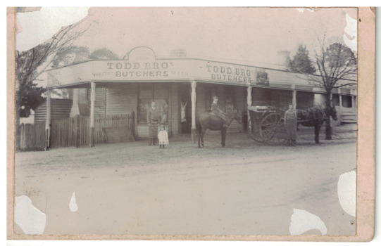 Todd Brothers butcher shop, Sussex Street, Linton.