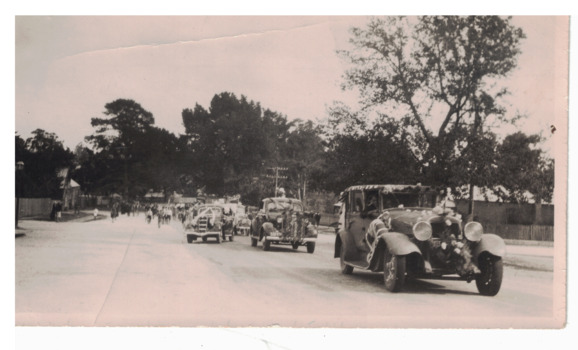 Decorated vehicles  celebrating centenary.