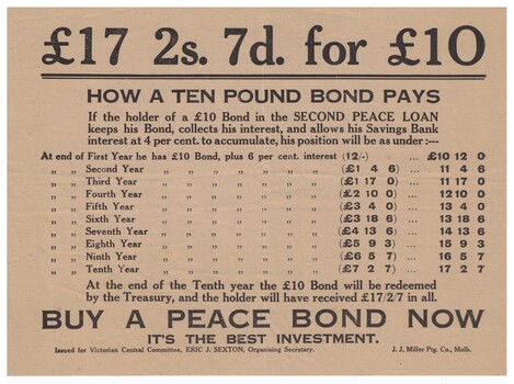Leaflet, Peace Bond.